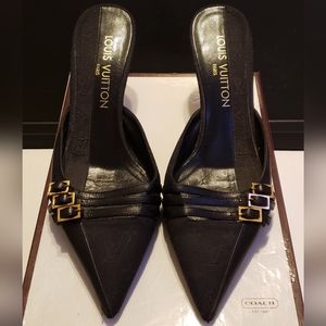 GUC Louis Vuitton Black Mules